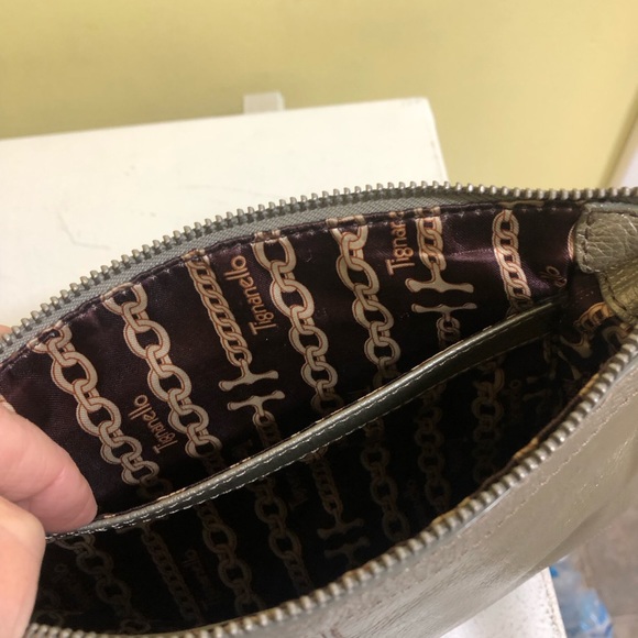 Tignanello pewter color leather crossover purse - Picture 8 of 9